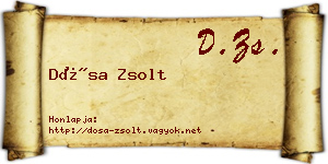 Dósa Zsolt névjegykártya