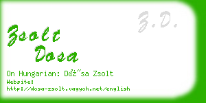 zsolt dosa business card